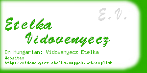 etelka vidovenyecz business card